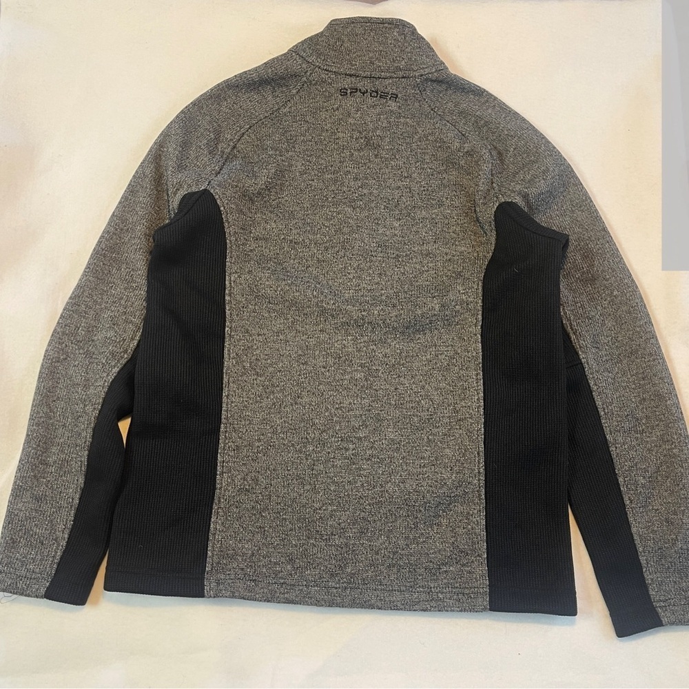NWT Spider 1/4 Zip Mens Boundless Performance Sweater | Heather Grey/Black | L - Picture 2 of 7